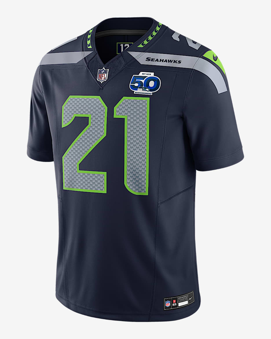 Devon Witherspoon Seattle Seahawks 50th Anniversary Men's Nike Dri-FIT NFL Limited Jersey - Navy