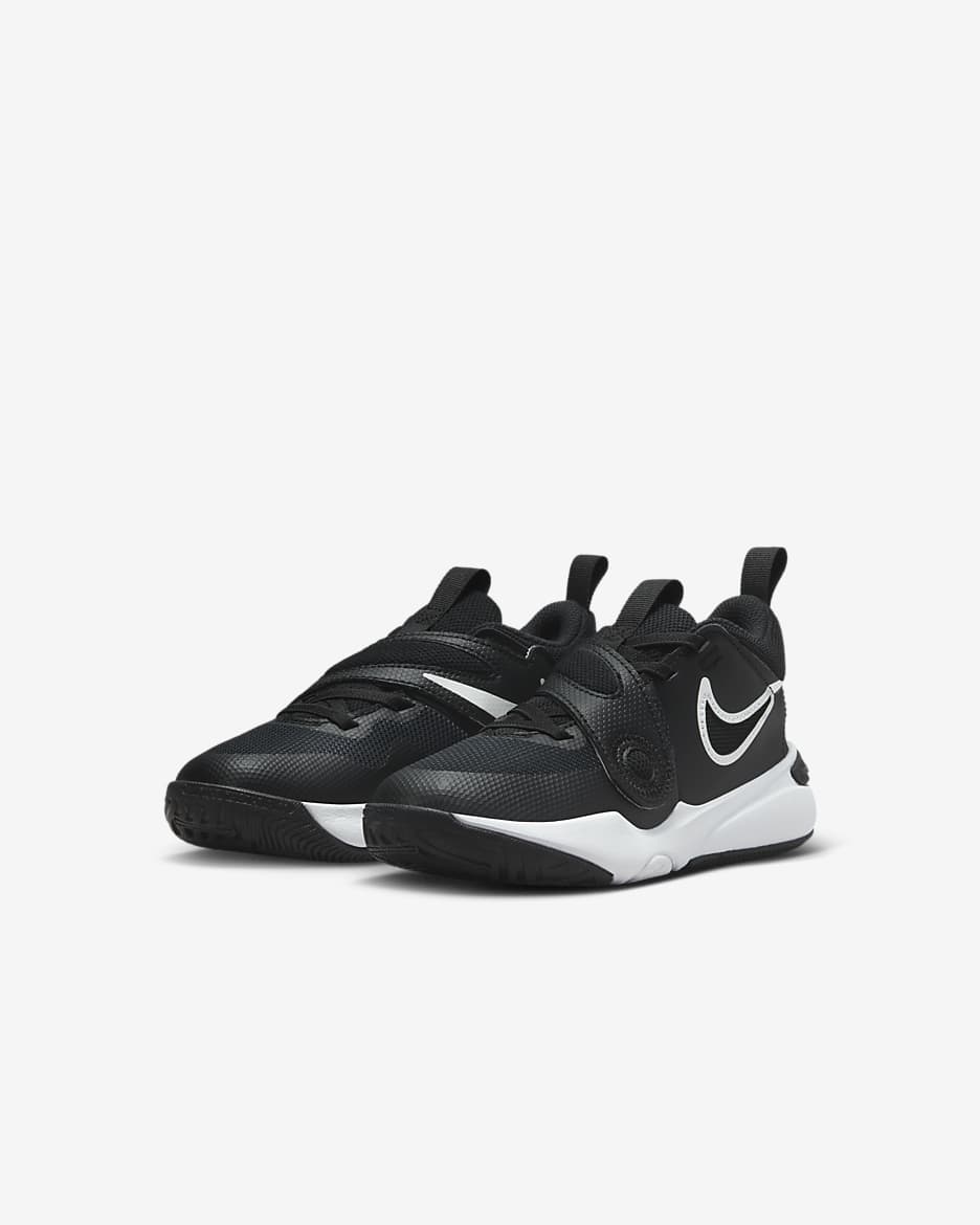 Chaussure Nike Team Hustle D 11 pour enfant - Noir/Blanc