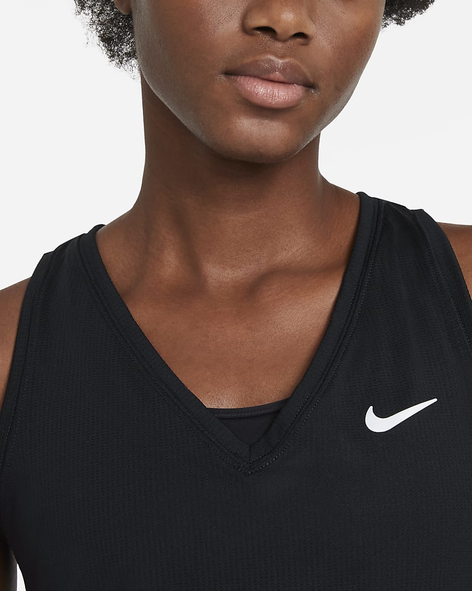 NikeCourt Victory Women's Tennis Tank - Black/White