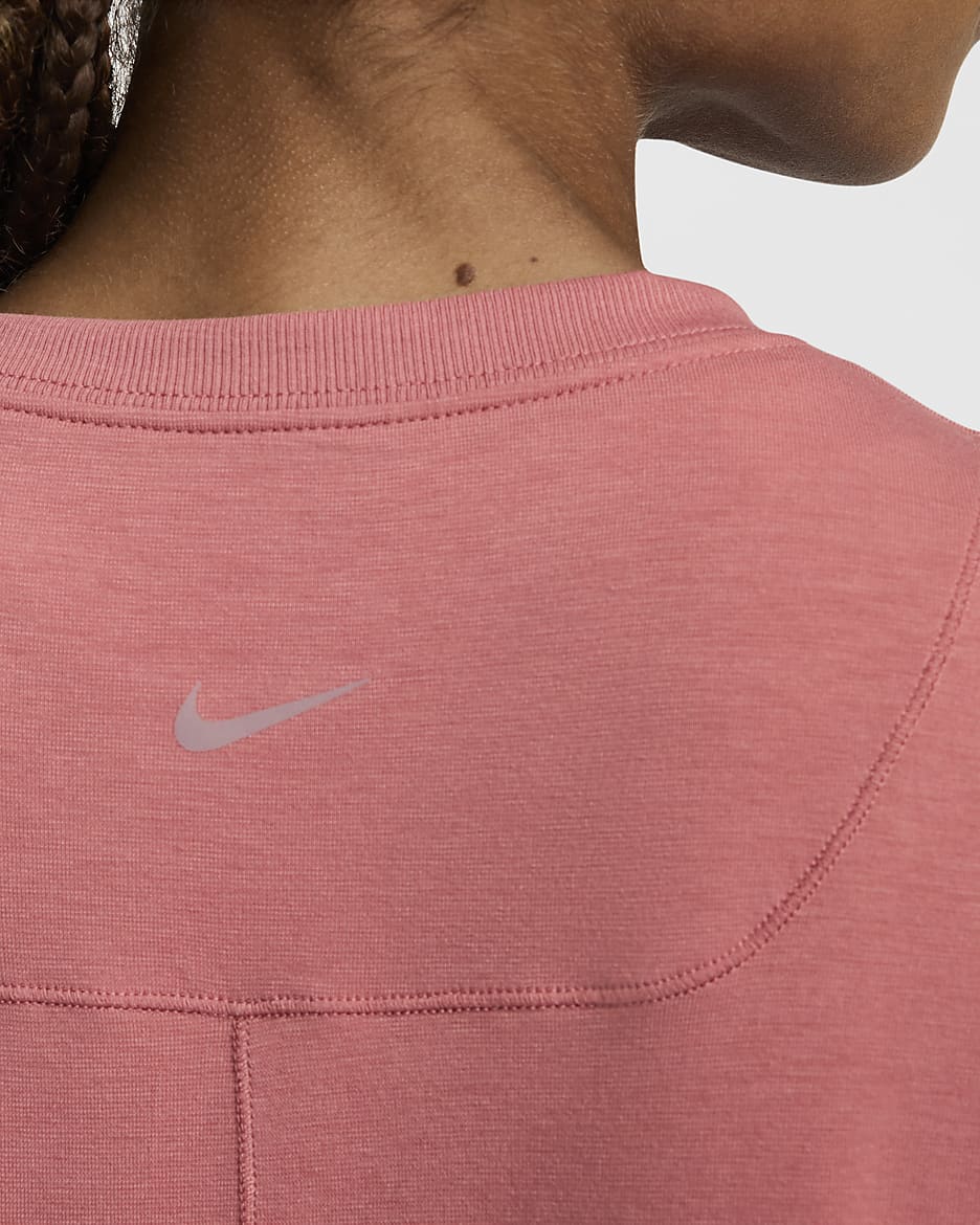 Top a manica corta Dri-FIT Nike One Relaxed – Donna - Canyon Pink/Nero