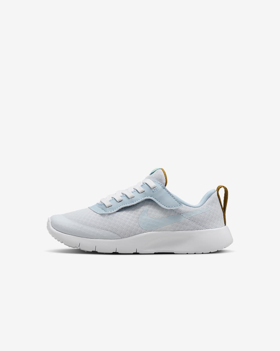 Nike Tanjun EasyOn Younger Kids' Shoes - Football Grey/Barely Volt/Bronzine/Light Armoury Blue
