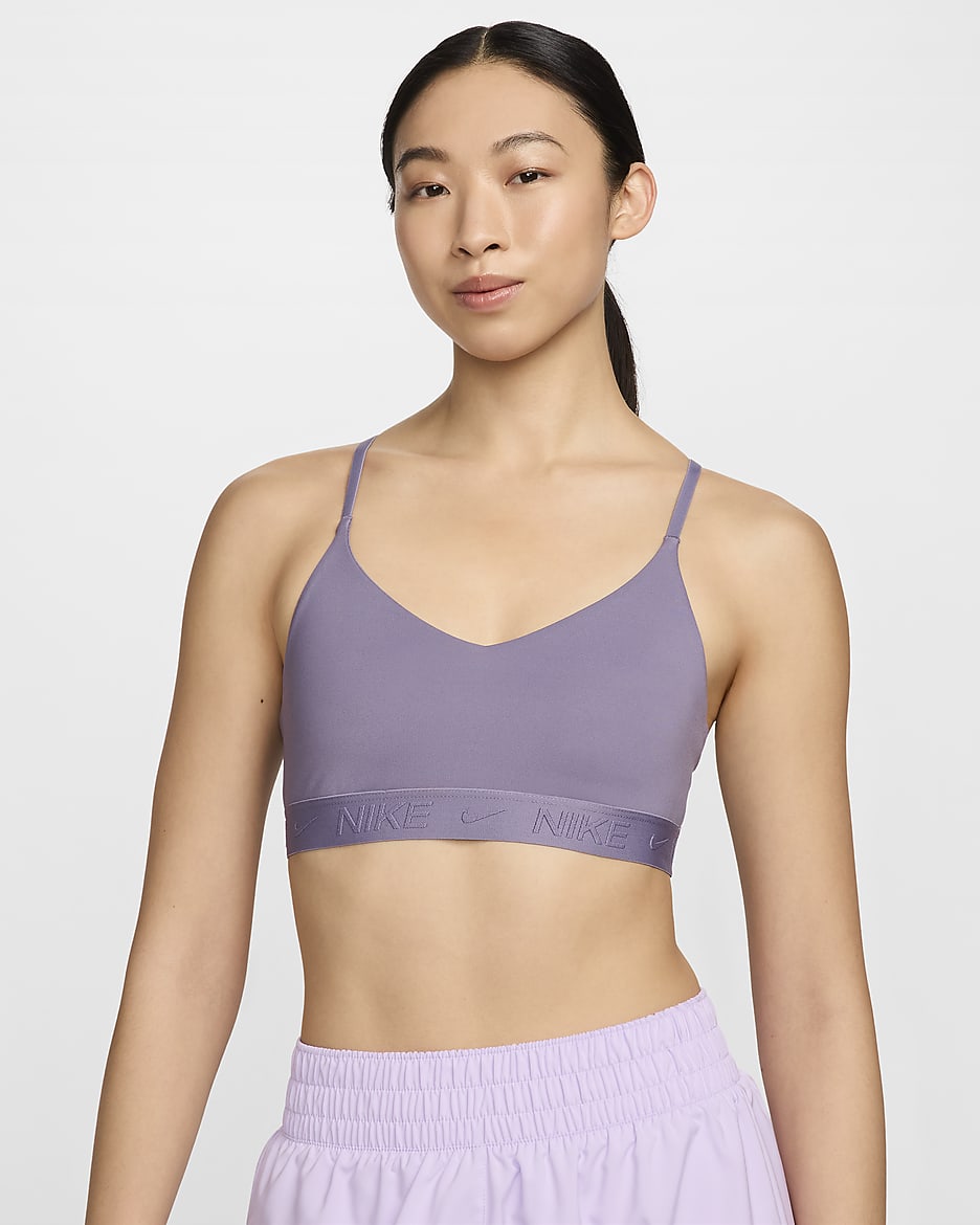 Brassière de sport réglable rembourrée à maintien léger Nike Indy pour femme - Daybreak/Daybreak