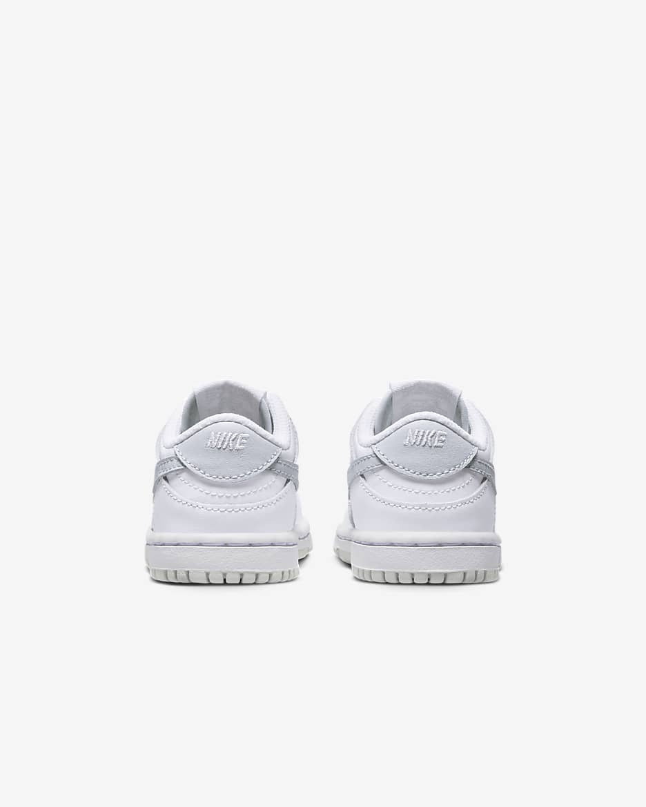 Nike Dunk Low Baby/Toddler Shoes - White/White/Pure Platinum