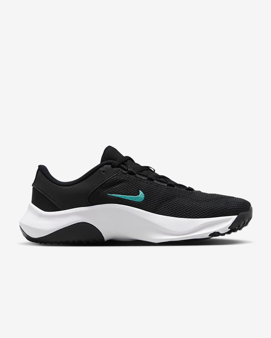 Nike Legend Essential 3 Next Nature Men's Workout Shoes - Black/White/Clear Jade