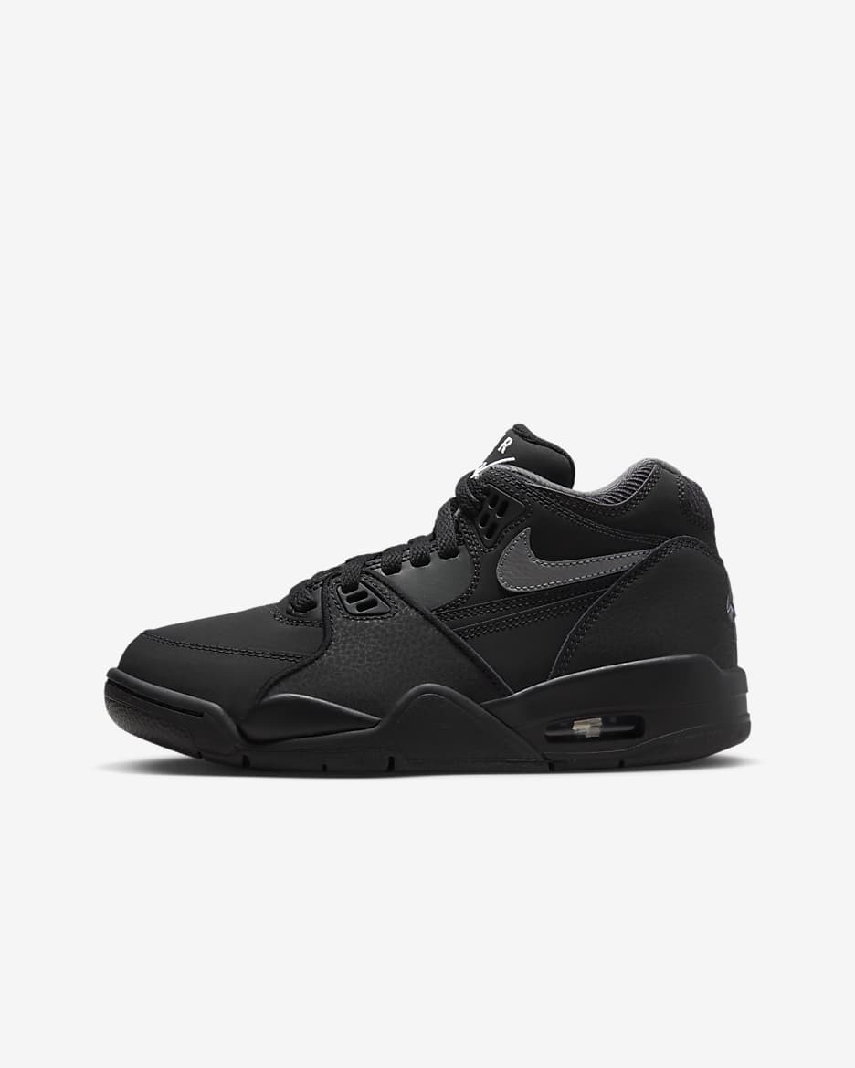 Nike Air Flight 89 Schuh für ältere Kinder - Schwarz/Weiß/Neutral Grey