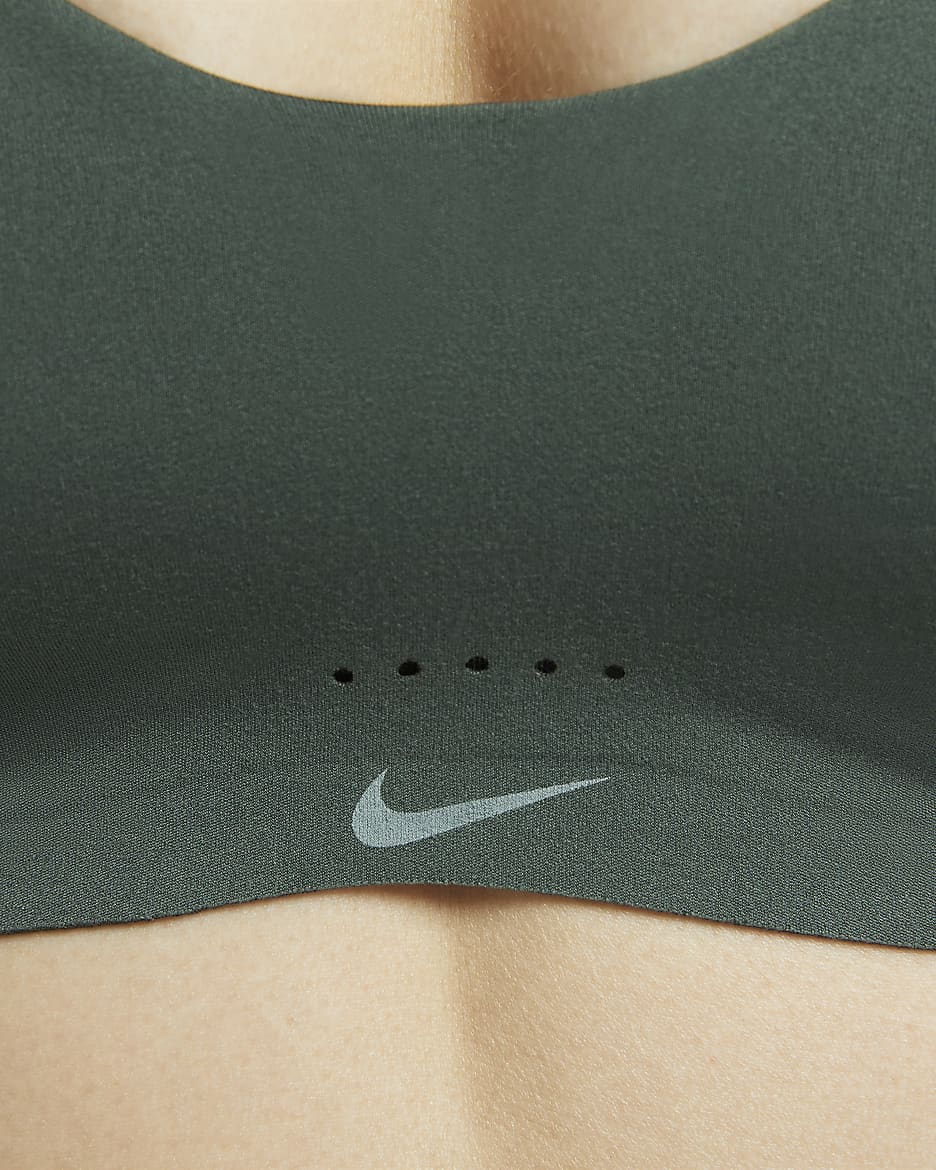 Nike Alate Minimalist 女款輕度支撐型襯墊兩用肩帶運動內衣 - Vintage Green/白色