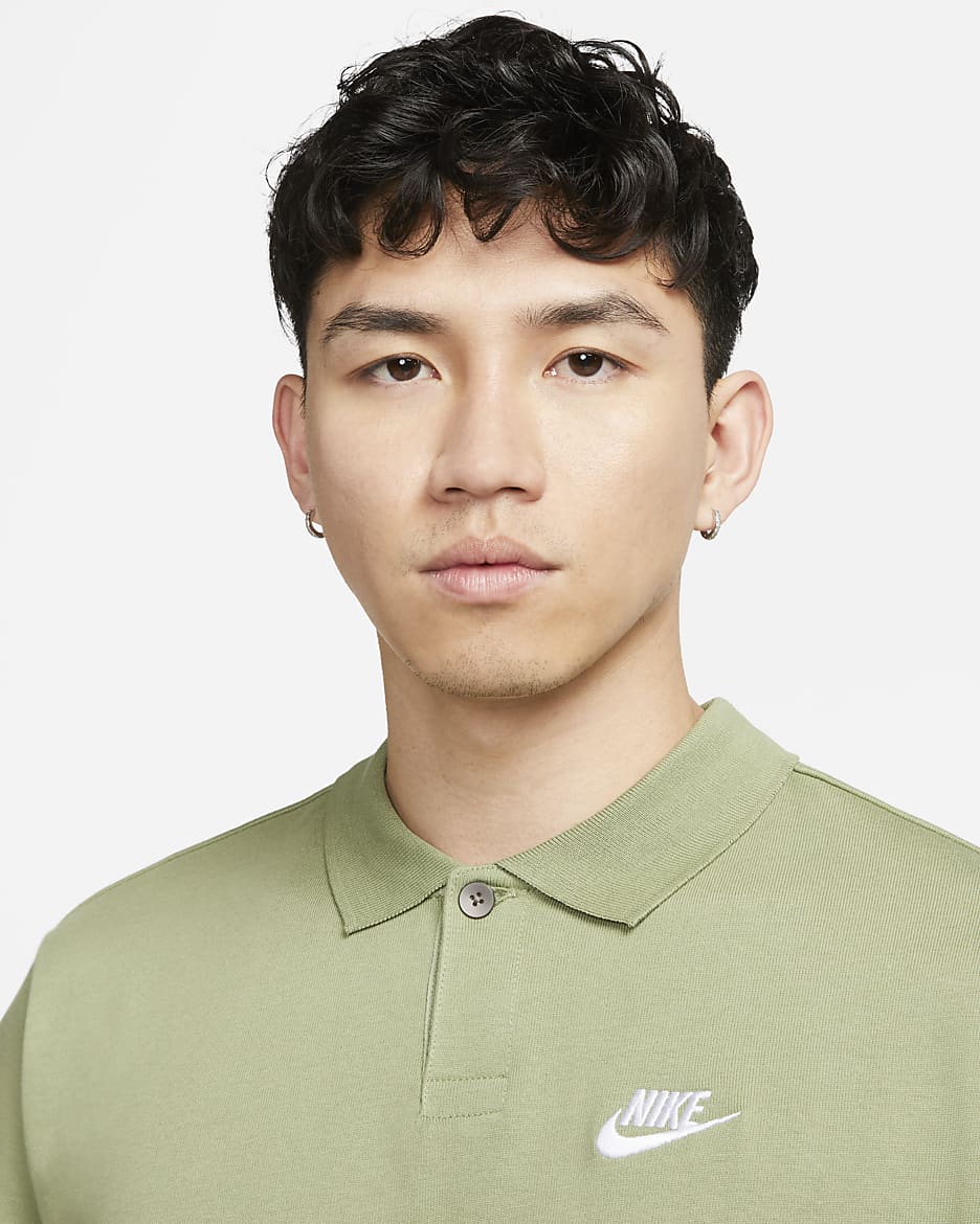 Nike Club Men's Polo - Oil Green/White