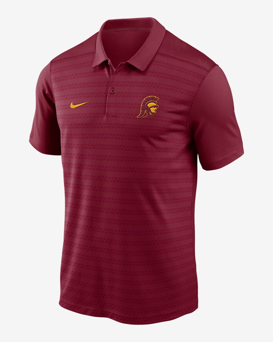 Polo universitario Nike Dri-FIT para hombre USC Trojans Sideline Victory - Rojo cardenal