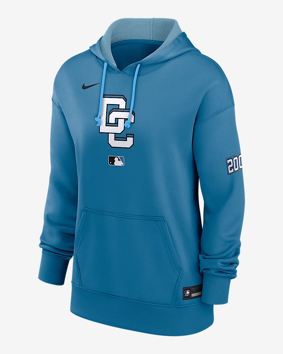 Washington Nationals Authentic Collection City Connect Women's Nike Therma MLB Pullover Hoodie - Navy