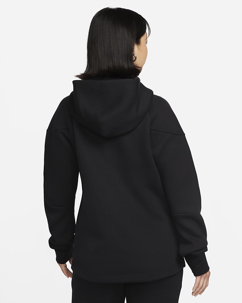 Nike Sportswear Tech Fleece Windrunner 女款全長式拉鍊連帽上衣 - 黑色/黑色