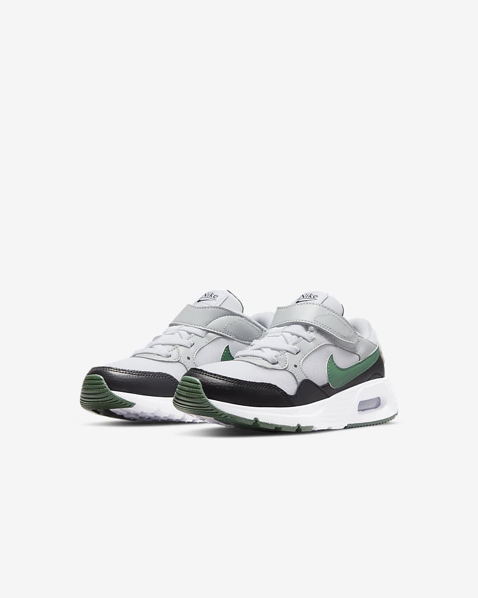 Nike Air Max SC Younger Kids' Shoes - White/Black/Pure Platinum/Gorge Green