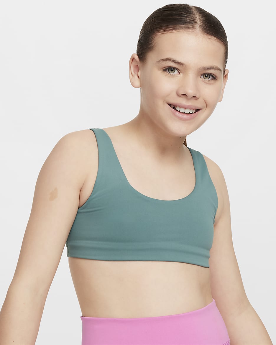 Brassière de sport Nike Alate All U pour ado (fille) - Bicoastal/Blanc