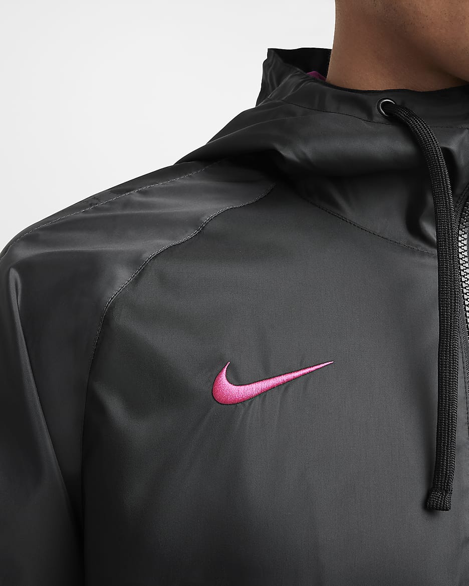 Survêtement tissé à capuche Nike Football Chelsea FC 3e tenue pour homme - Noir/Anthracite/Pink Prime