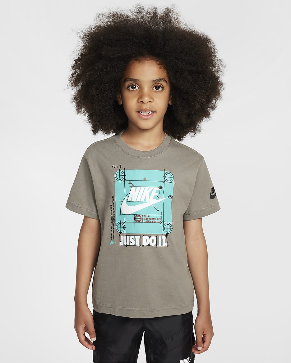 Nike Little Kids' Future Utility T-Shirt - Dark Stucco