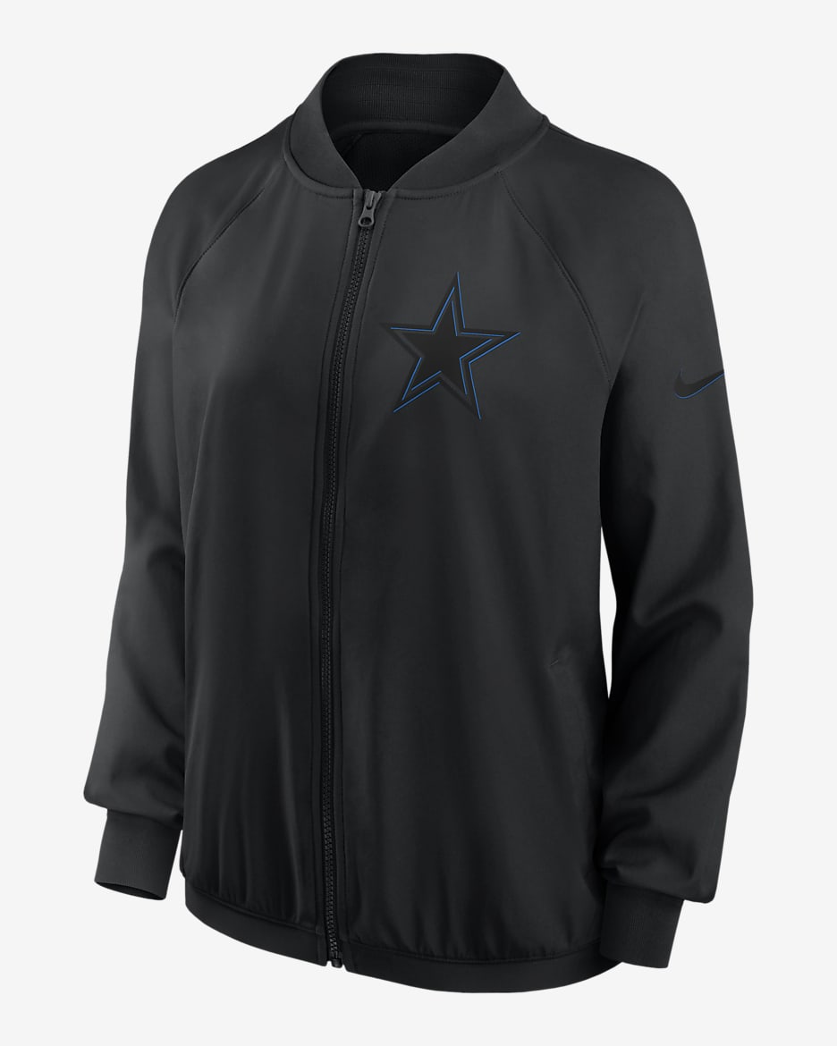 Dallas Cowboys Women's Nike Dri-FIT NFL Full-Zip Jacket - Black