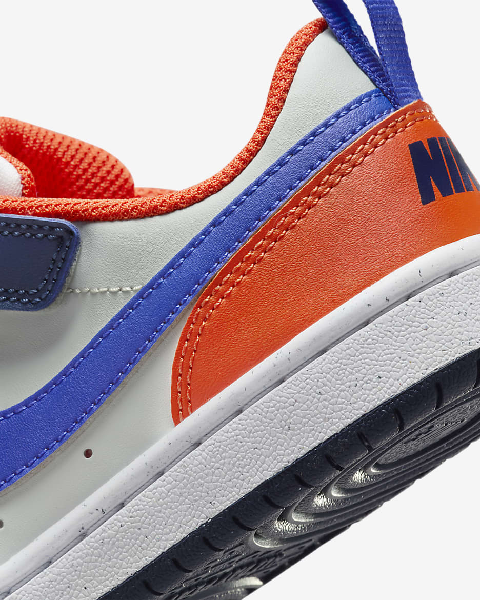 Nike Court Borough Low Recraft Little Kids' Shoes - Midnight Navy/Team Orange/Light Silver/Hyper Royal