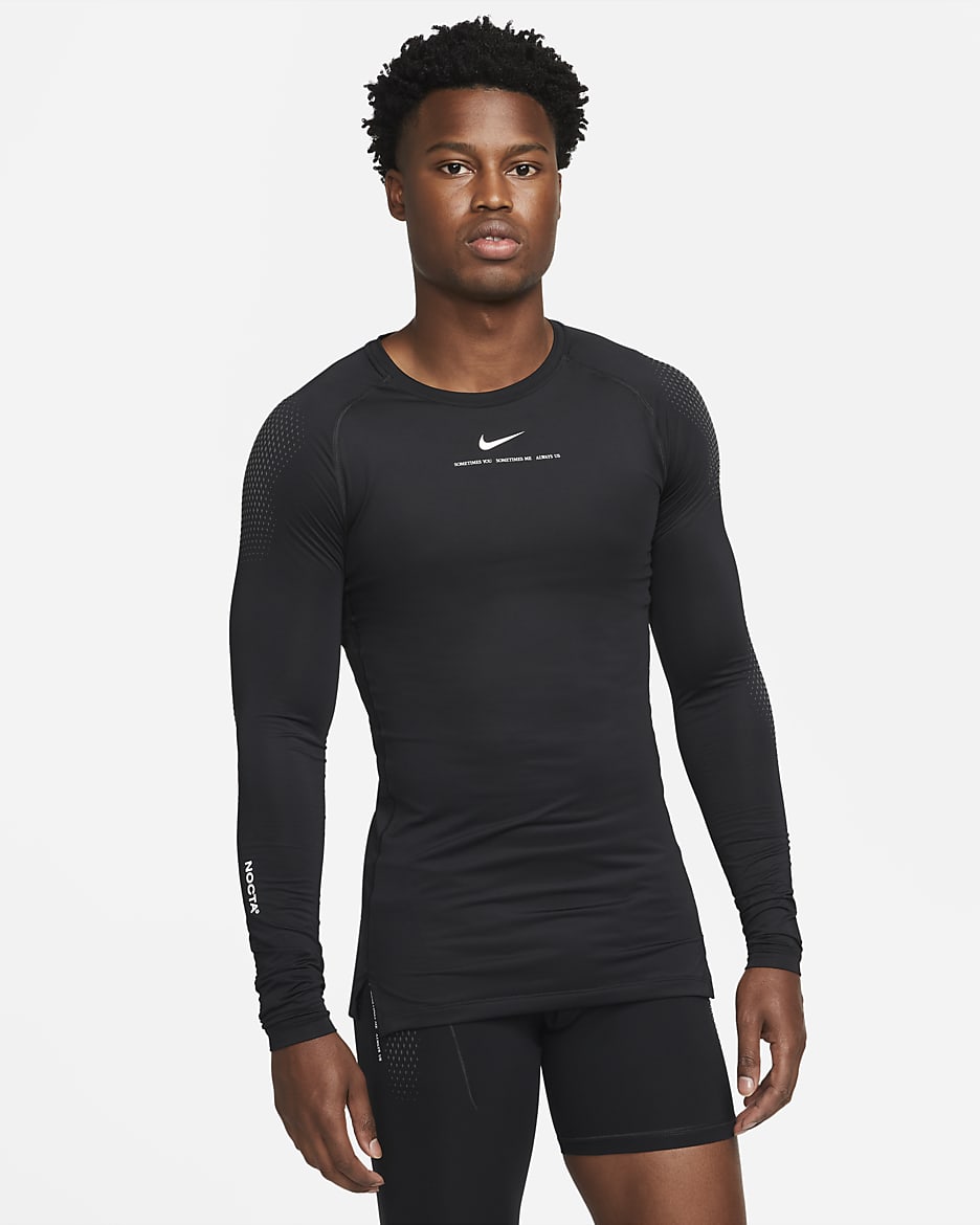 NOCTA Men's Long-Sleeve Base Layer Top - Black/White/Anthracite/White