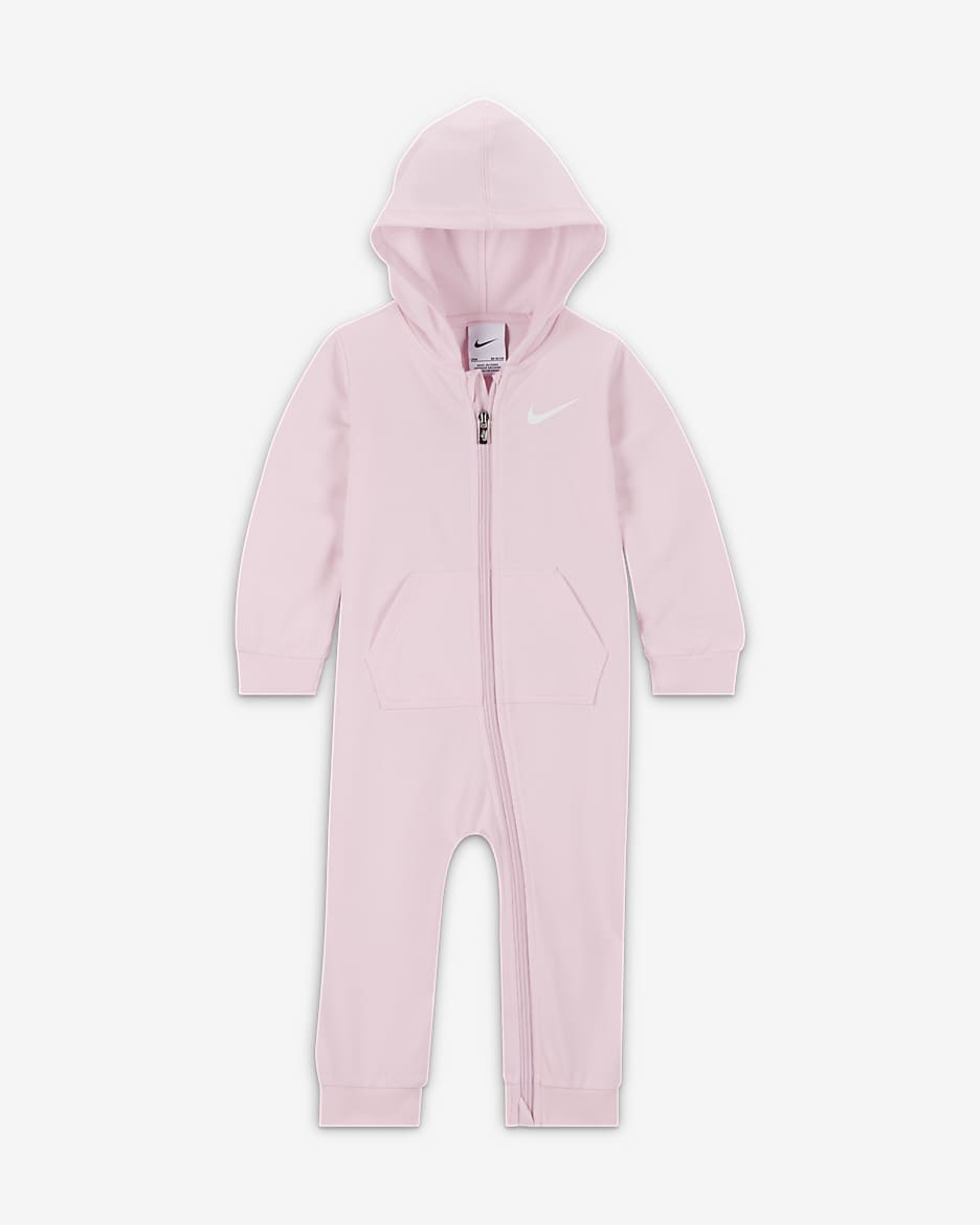 Mono con gorro para bebé (12 a 24 meses) Nike Essentials - Espuma rosa