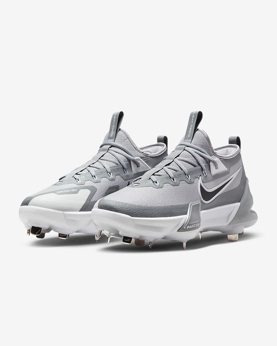 Nike Force Zoom Trout 9 Elite Baseball Cleats - Pewter/Wolf Grey/White/Black