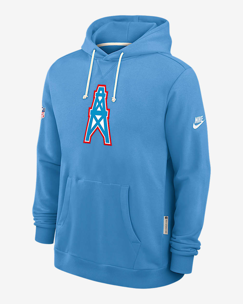 Sudadera con gorro sin cierre Nike Dri-FIT de la NFL para hombre Tennessee Titans Alt Offensive Set Play Sideline - Azul