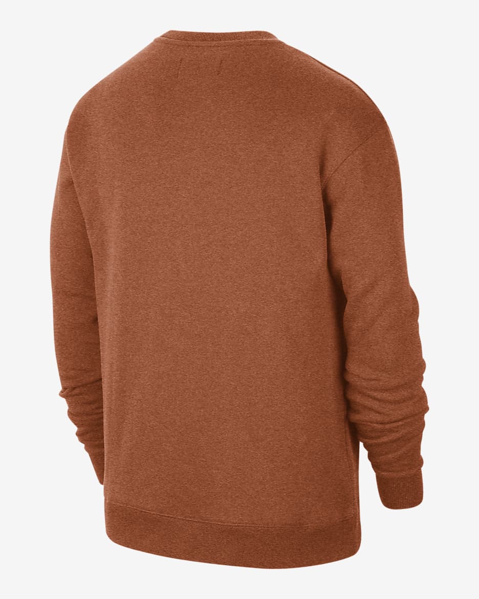 Sudadera con cuello redondo Nike College para hombre Texas - Naranja desierto/Jaspeado/Sésamo