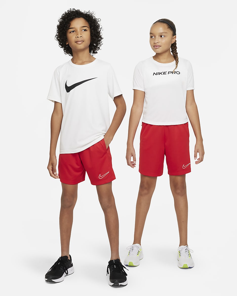 Shorts de entrenamiento Dri-FIT para niños talla grande Nike Trophy23 - Rojo universitario/Rojo universitario/Blanco