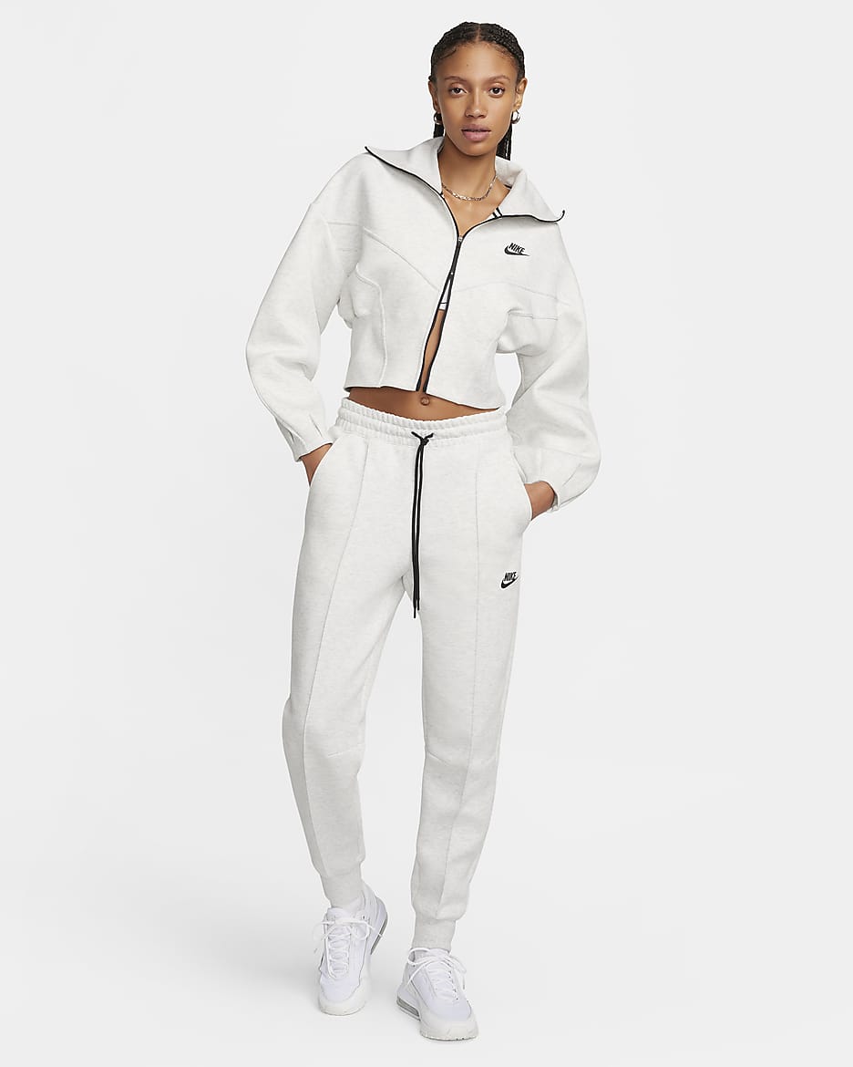 Nike Sportswear Tech Fleece Women's Loose Full-Zip Track Jacket - Light Grey/Heather/Black