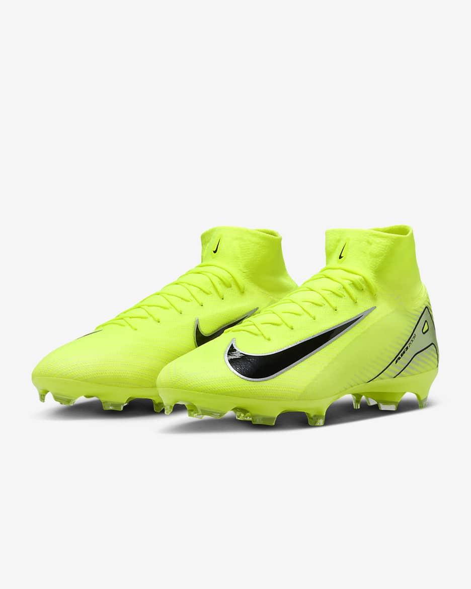 Nike Mercurial Superfly 10 Pro FG High-Top Football Boot - Volt/Black