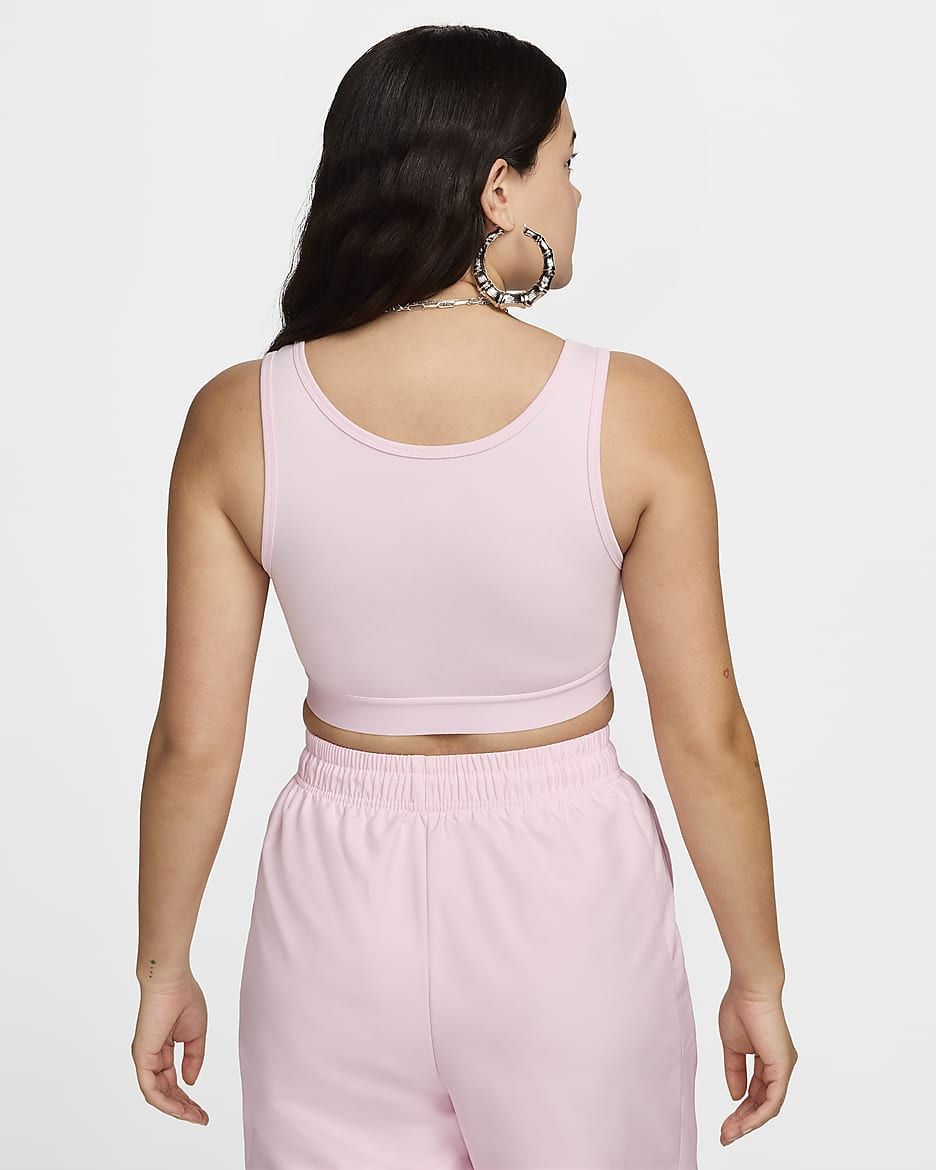 Nike Sportswear Women's Cropped Tank Top - Pink Foam