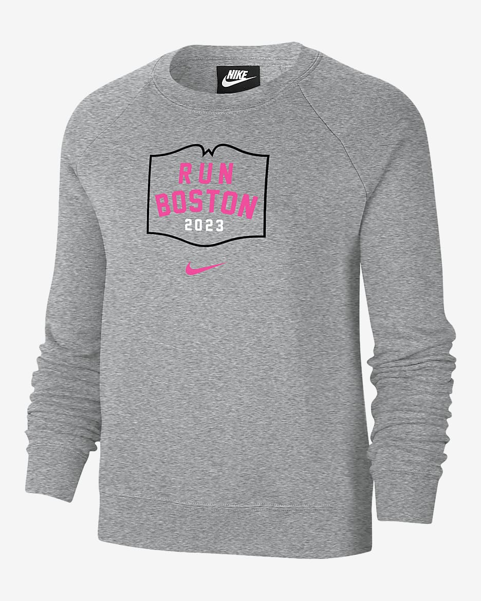 Sudadera de tejido Fleece de cuello redondo para mujer Nike - Gris jaspeado