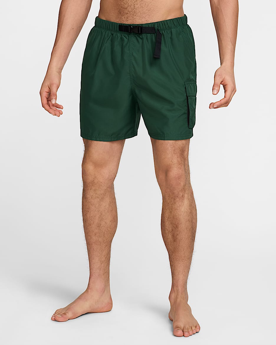 Shorts cargo de 13 cm con forro de ropa interior para hombre Nike Swim Voyage - Abeto