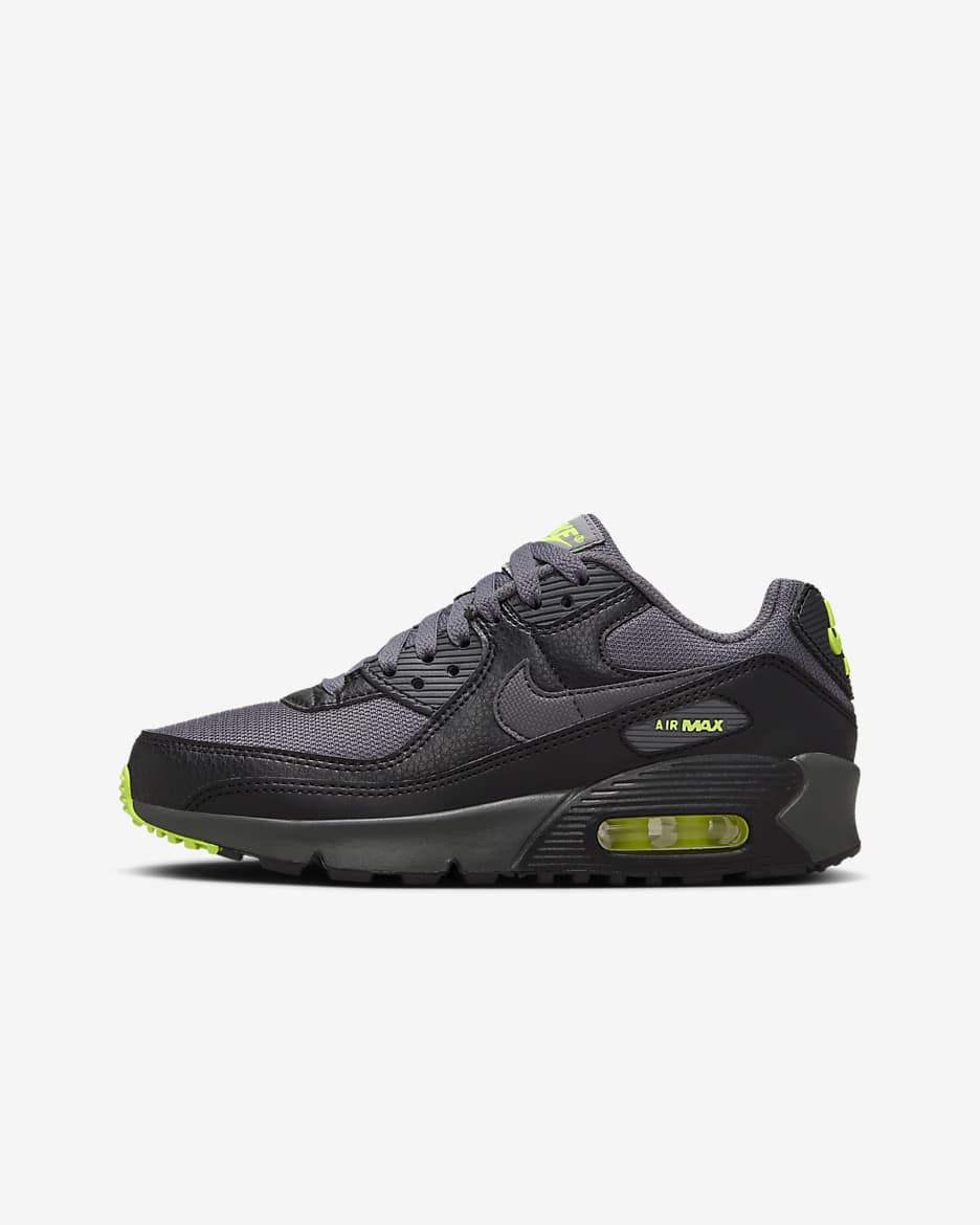 Chaussure Nike Air Max 90 Next Nature pour ado - Noir/Volt/Volt/Dark Grey