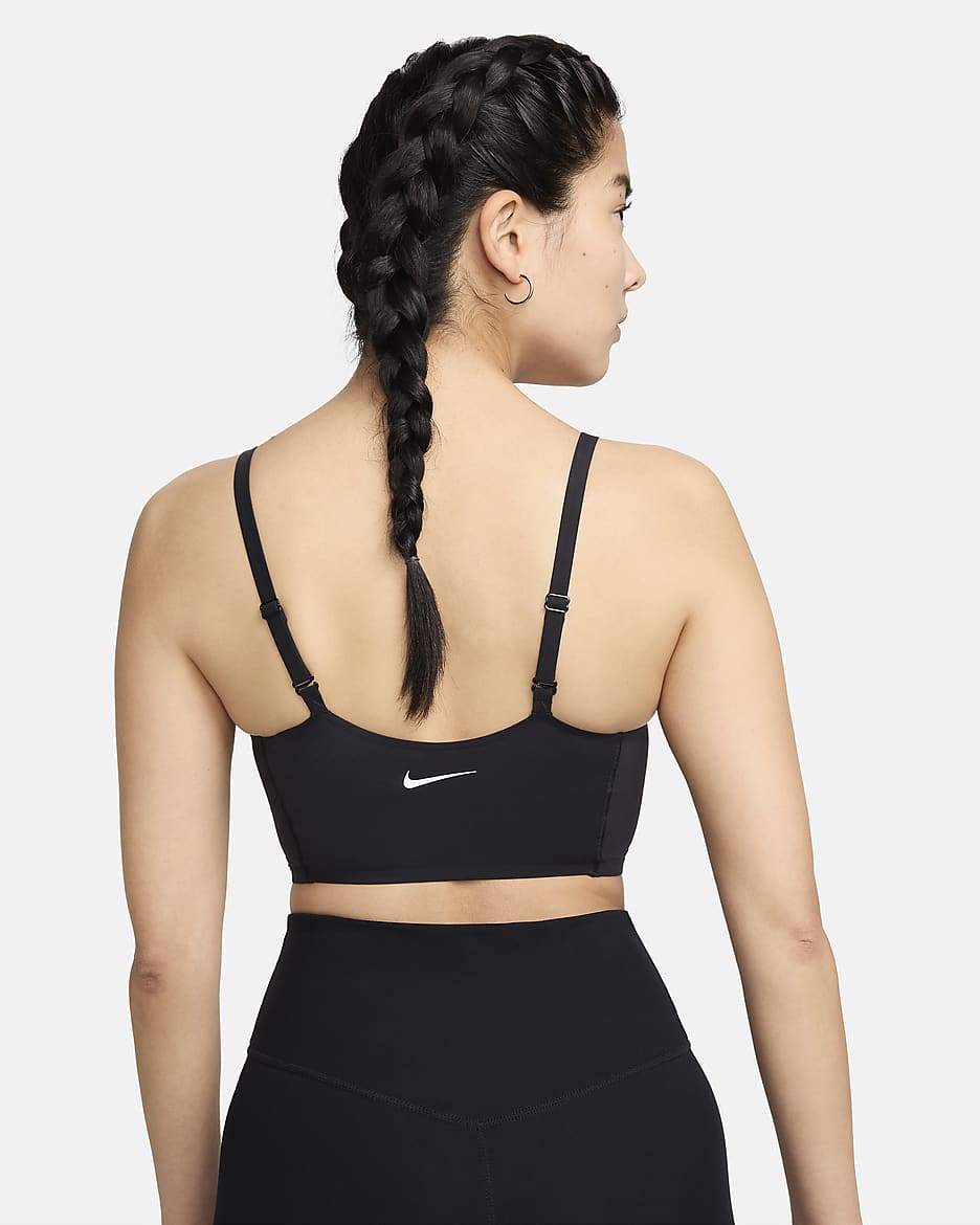 Nike Indy Luxe Women's Light-Support Padded Convertible Sports Bra - Black/White