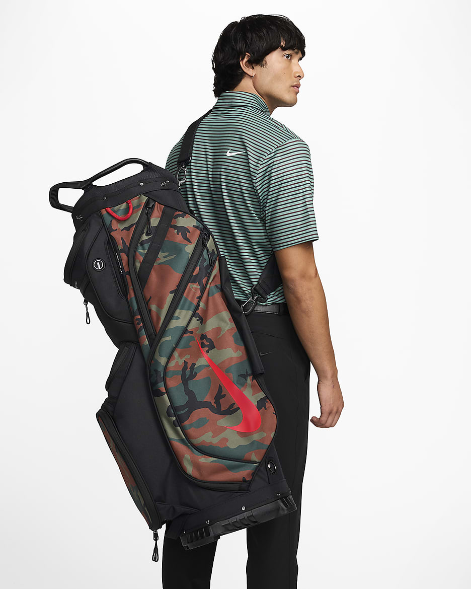 Bolsa de golf Nike Performance Cart - Negro/Verde camuflaje