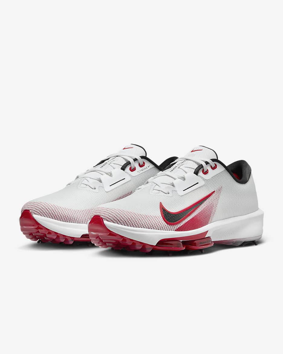 Nike Air Zoom Infinity Tour 2 高爾夫鞋 (寬) - 白色/University Red/Pure Platinum/黑色