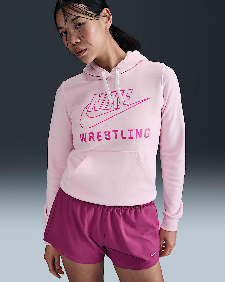 Nike Women's Wrestling Pullover Hoodie - Pink Foam