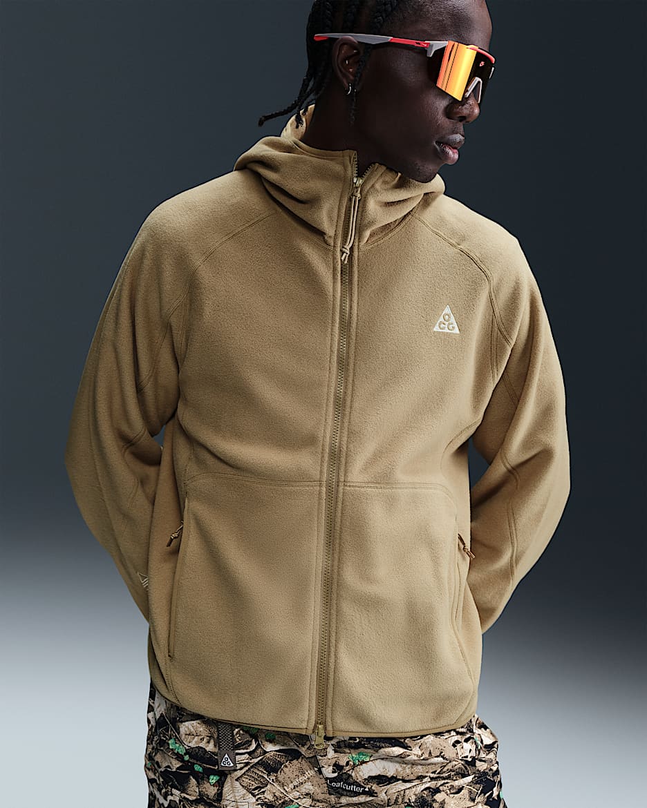 Sudadera con gorro de cierre completo Nike ACG "Wolf Tree" - Beige paracaídas/Gris universitario/Blanco cumbre