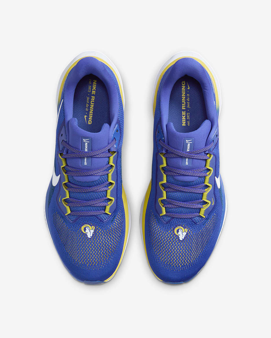 Tenis de correr en pavimento para hombre Nike Pegasus 41 NFL Los Angeles Rams - Hiperroyal/Blanco/Oro medio oeste/Blanco