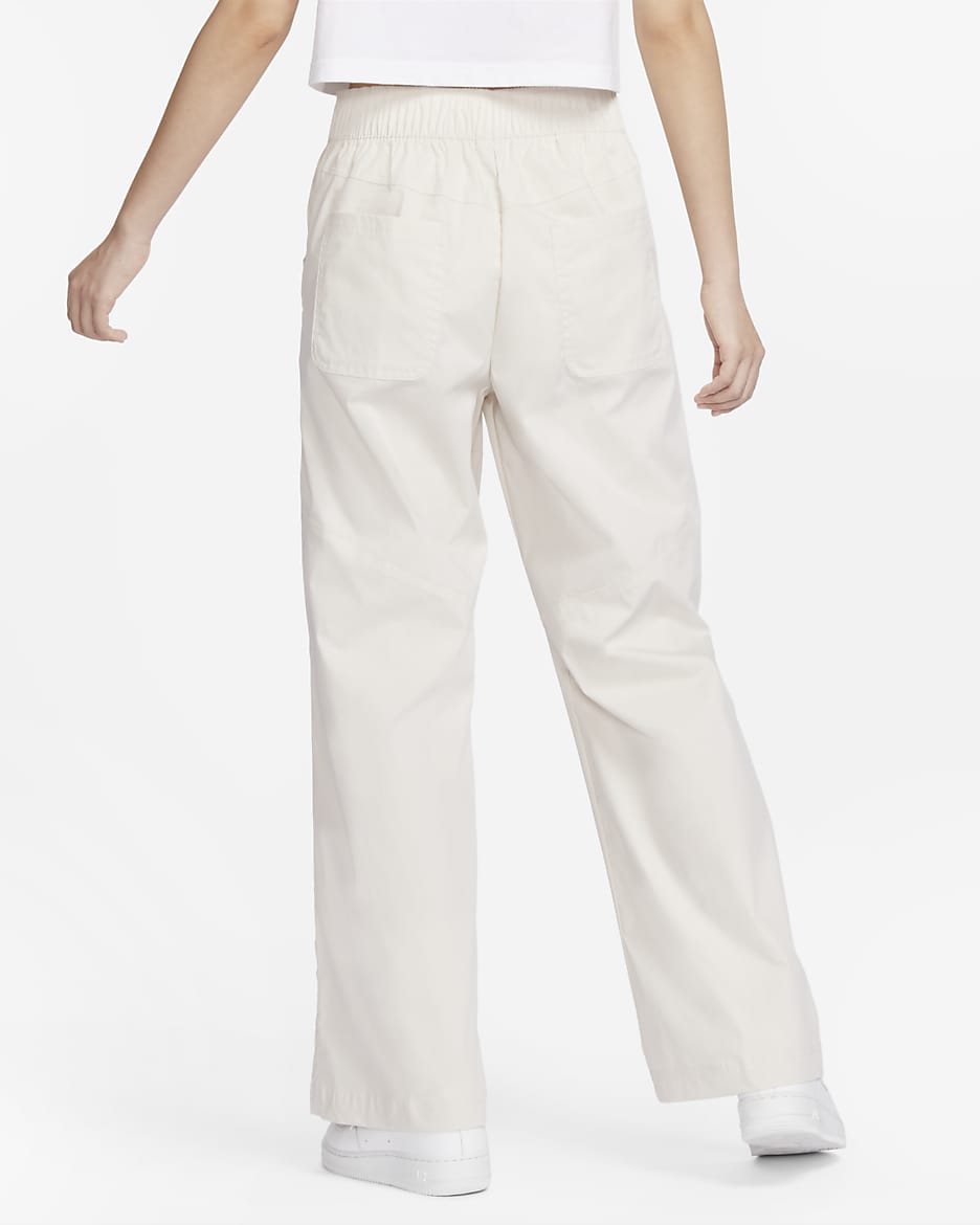 Nike Sportswear Essential Women's Woven High-Waisted Trousers - Light Orewood Brown/Sail