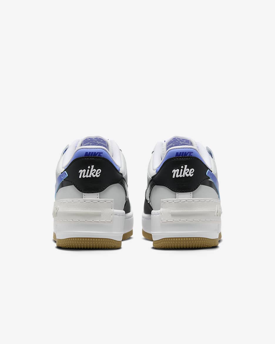 Dámská bota Nike Air Force 1 Shadow - Bílá/Černá/Photon Dust/Royal Pulse