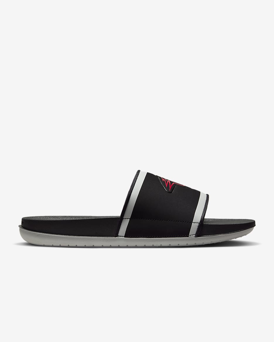 Clark Atlanta Nike College Offcourt Slides - Black/Light Smoke Grey/Atom Red