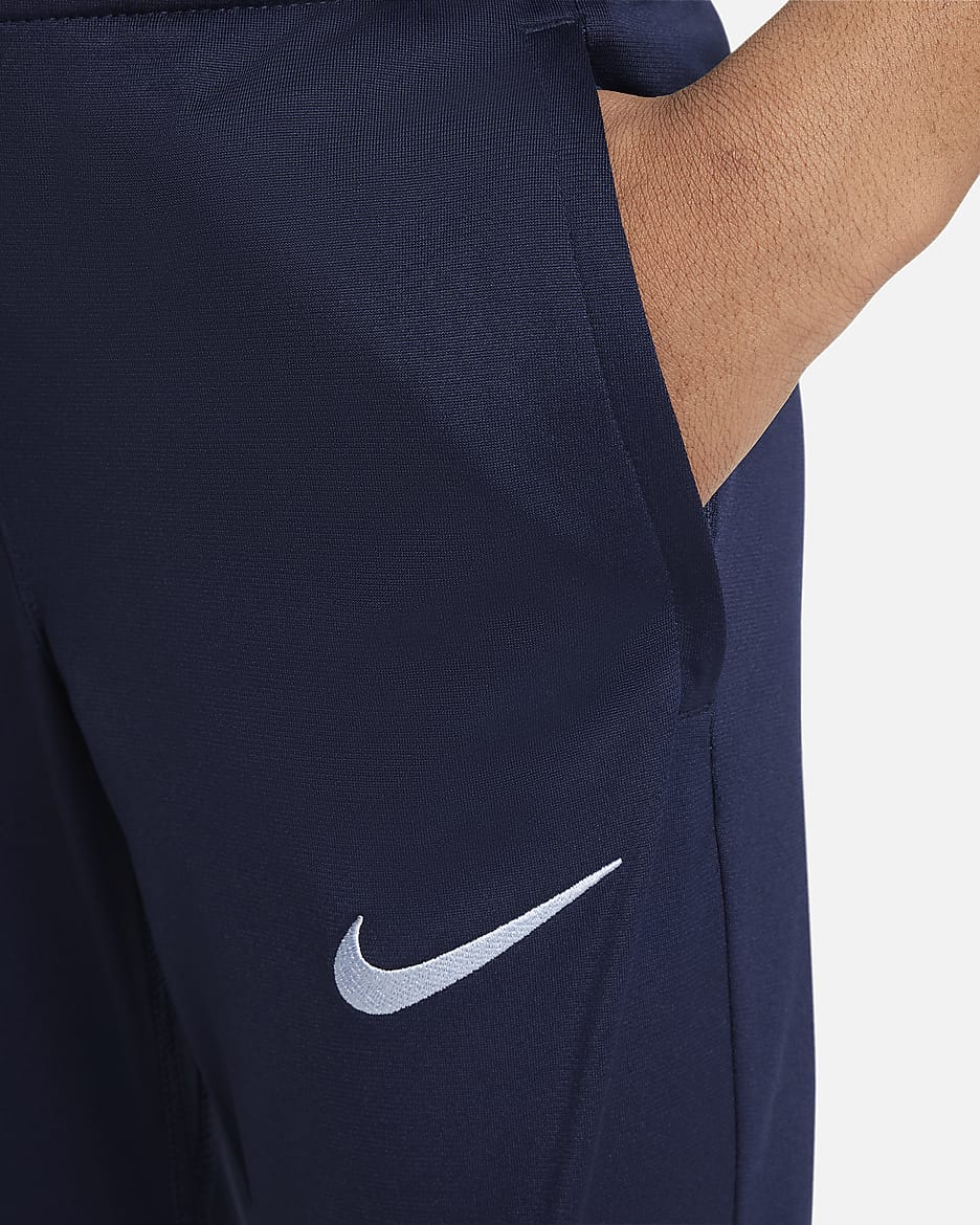 FFF Strike Nike Dri-FIT Örgü Genç Çocuk Futbol Eşofmanı - Blackened Blue/Cobalt Bliss/Cobalt Bliss