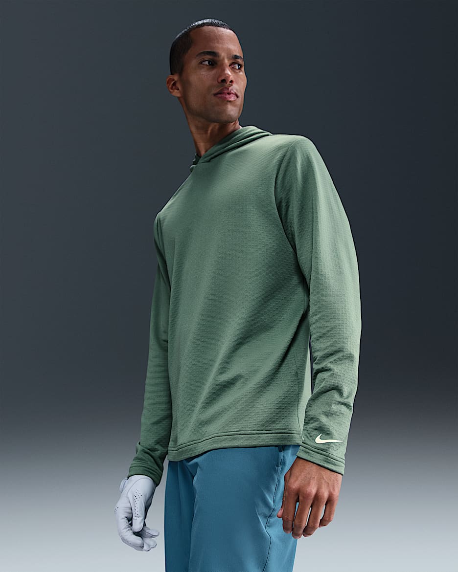 Sudadera con gorro de golf Dri-FIT para hombre Nike Tour - Verde arcilla/Marfil pálido