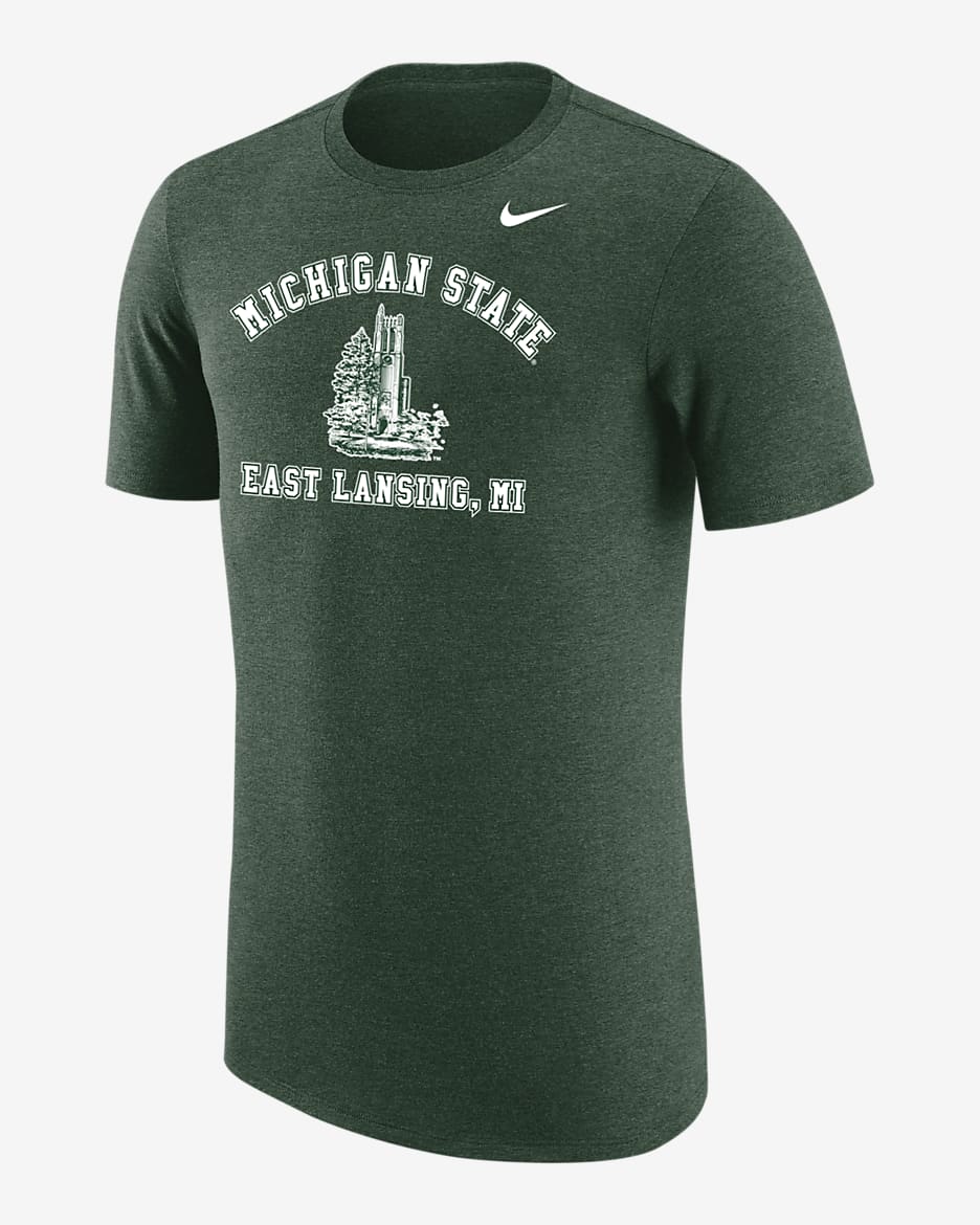 Michigan State Men's Nike College T-Shirt - Dark Green