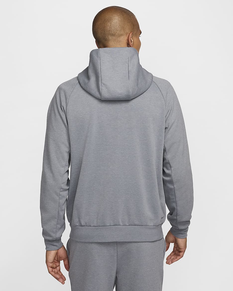 Nike Primary Dri-FIT UV multifunctionele hoodie met rits over de hele lengte voor heren - Cool Grey/Heather/Cool Grey