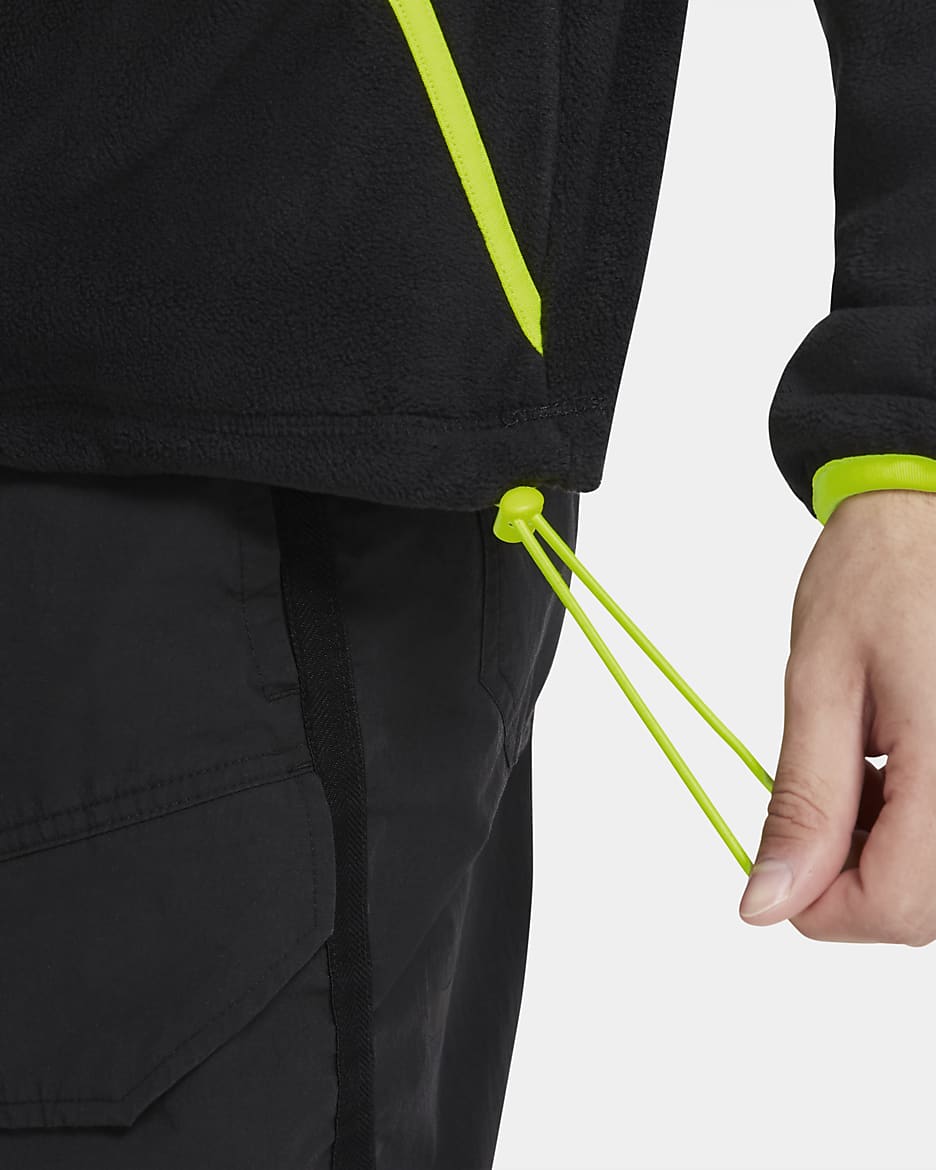 Nike Sportswear Men's Winterized Half-Zip Top - Black/Volt/Volt