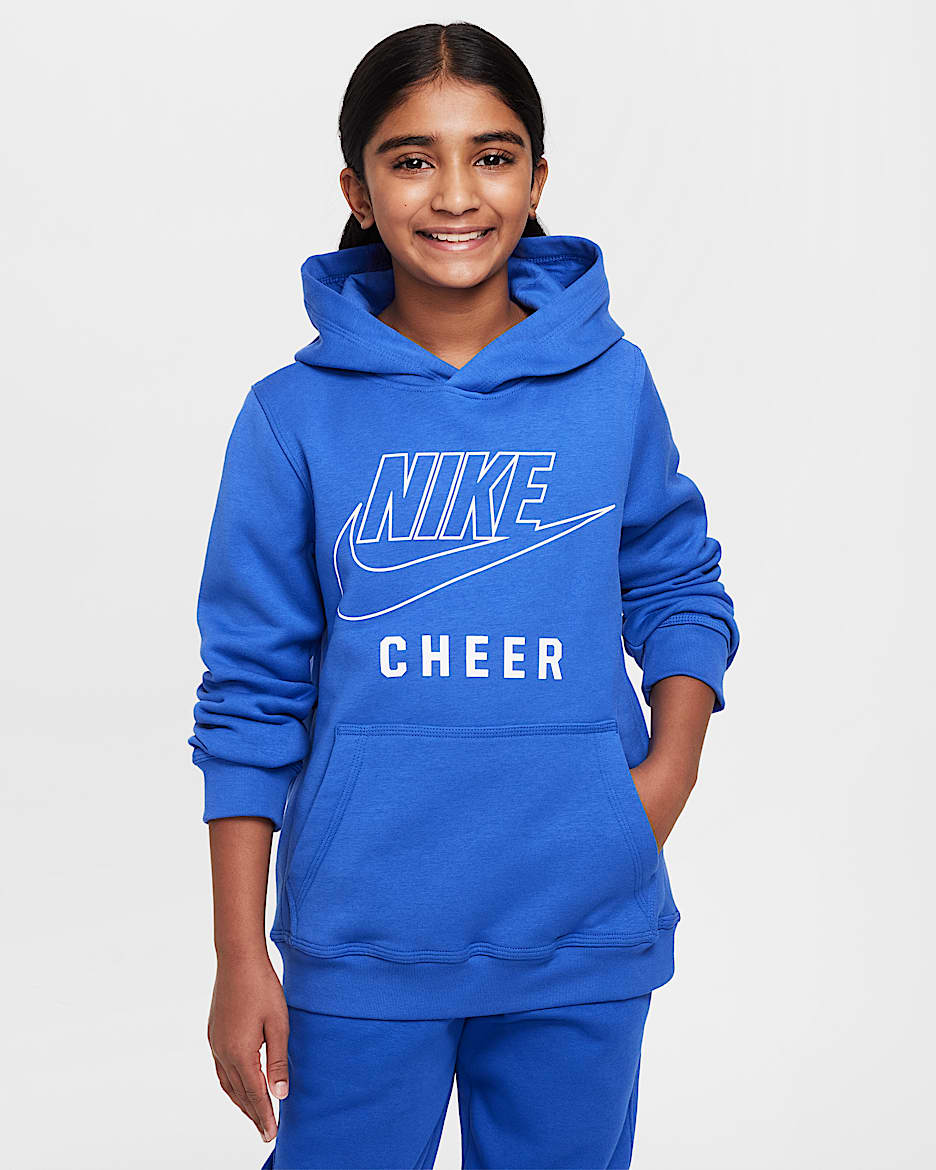 Sudadera con gorro sin cierre Cheer para para niños talla grande Nike - Royal juego
