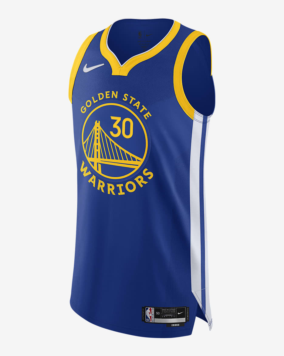 Stephen Curry Warriors Icon Edition 2020 Men's Nike NBA Authentic Jersey - Rush Blue