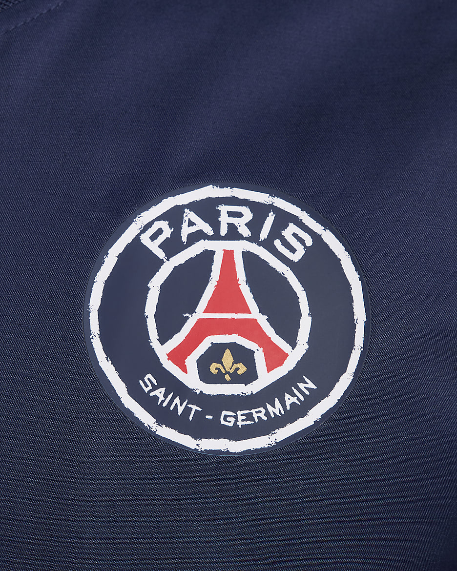 Paris Saint-Germain Sport Essentials Nike Football vevd bomberjakke uten fôr til herre - Midnight Navy/University Red