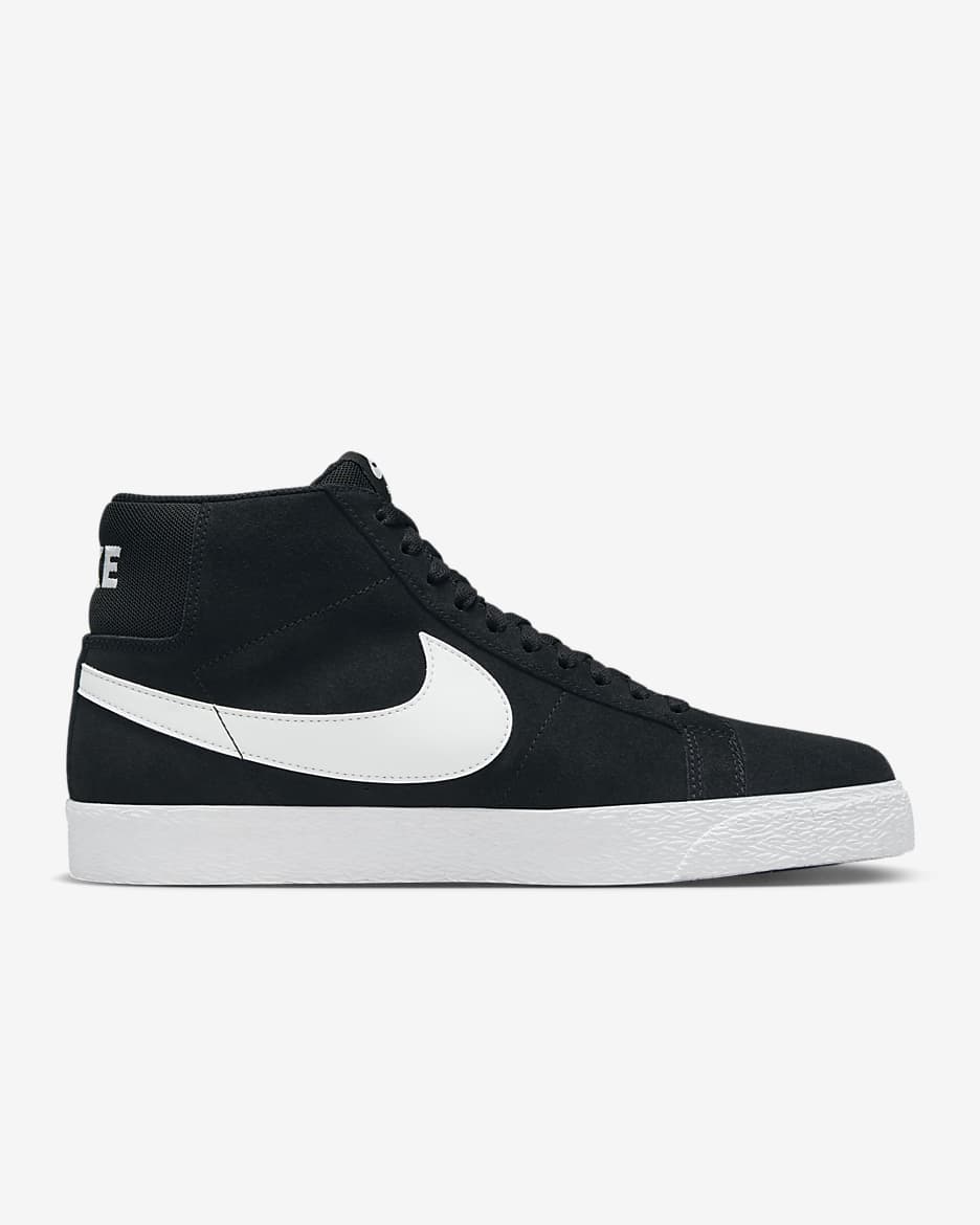 Παπούτσι skateboarding Nike SB Zoom Blazer Mid - Μαύρο/Λευκό/Λευκό/Λευκό